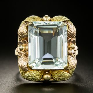 Arts & Crafts-Style Aquamarine Ring - 2