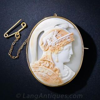 Athena Cameo with Romulus and Remus on Helmut