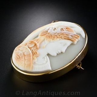 Athena Cameo with Romulus and Remus on Helmut