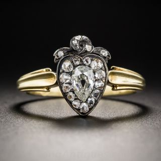 Austro-Hungarian Antique Diamond Heart Ring