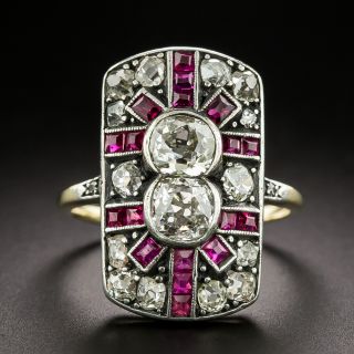 Austro-Hungarian Diamond And Ruby Moi et Toi Ring - 3