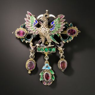 Austro-Hungarian Enameled Eagle Pin  - 2