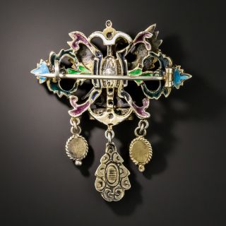Austro-Hungarian Enameled Eagle Pin 