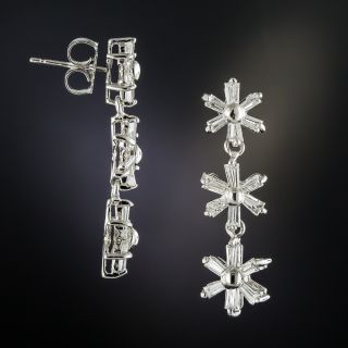 Baguette Diamond Dangle Earrings