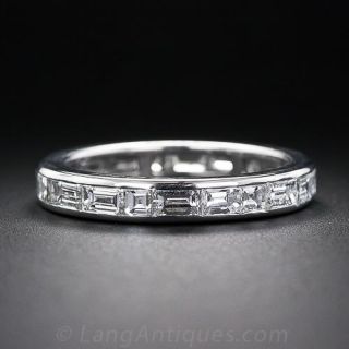 Baguette Diamond Eternity Wedding Band - Size 7