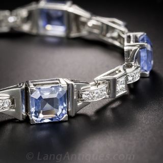 Bailey, Banks & Biddle Art Deco Sapphire and Diamond Bracelet