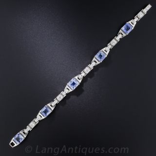 Bailey, Banks & Biddle Art Deco Sapphire and Diamond Bracelet