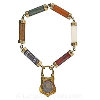 Banded Agate Link Bracelet