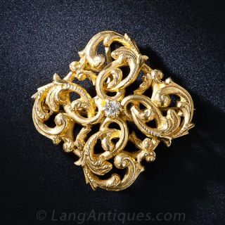 Baroque Scrolled Brooch