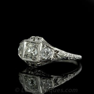 Beautiful Edwardian Three Stone Ring