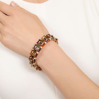 Bellarri "Odyssey Collection" Multicolor Gemstone and Diamond Bracelet
