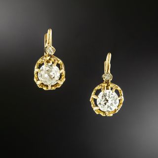 Belle Epoque Diamond Dormeuse Earrings - 2