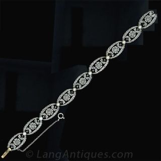 Belle Epoque Natural Pearl and Diamond Bracelet