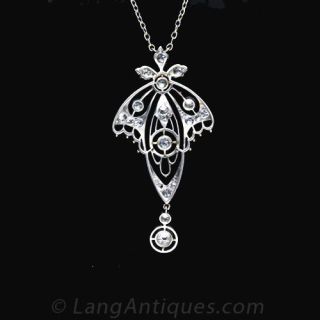 Belle Epoque Platinum and Diamond Pendant