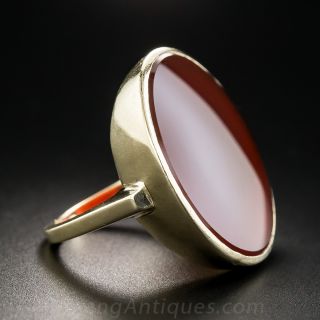 Big Round Carnelian Vintage Ring