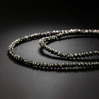  Black Diamond Faceted Bead Necklace - 2