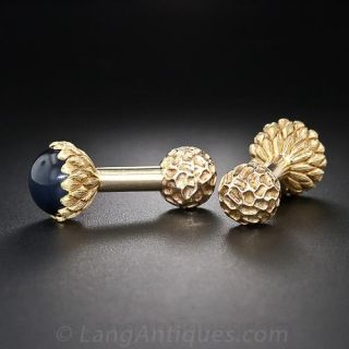 Black Onyx Acorn Cufflinks