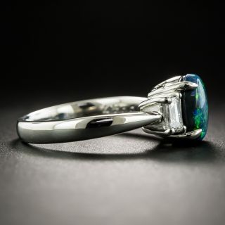 Black Opal and Diamond RIng