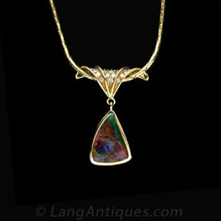 Opal Pendant Opal necklace