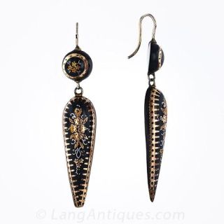 Black Pique Earrings