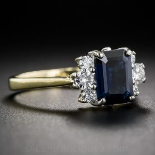 Black Starr & Frost Sapphire and Diamond Ring 