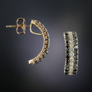 Black & White Diamond 18K Rose Gold Earrings