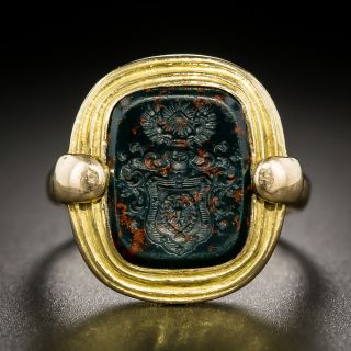 Bloodstone Intaglio Ring
