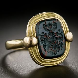 Bloodstone Intaglio Ring