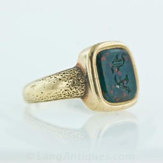 Bloodstone Intaglio Ring