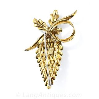 Blue and Green Enamel Pinecone Pin