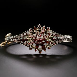 Bohemian Garnet Bangle Bracelet - 2