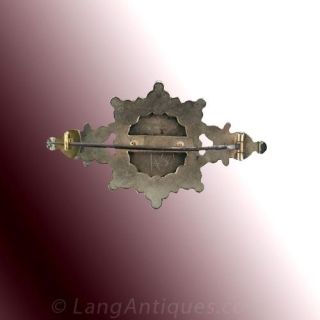 Bohemian Garnet Bar Brooch