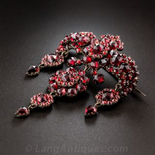 Bohemian Garnet Chandelier Brooch