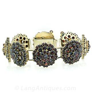 Garnet Cluster Bracelet Main View 1