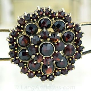 Bohemian Garnet Cluster Bracelet
