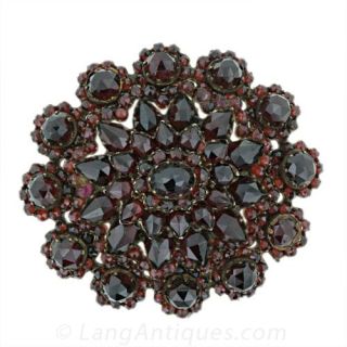 Victorian Garnet Brooch Main View