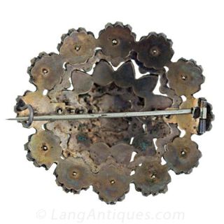 Bohemian Garnet Cluster Brooch