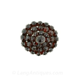 Bohemian Garnet Cluster Brooch Main View