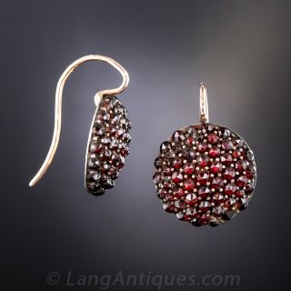 Bohemian Garnet Cluster Earrings