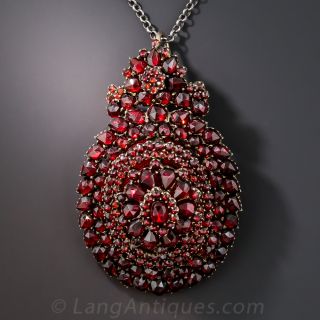 Bohemian Garnet Cluster Pendant