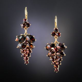 Bohemian Garnet Dangle Earrings - 2