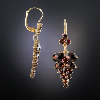 Bohemian Garnet Dangle Earrings