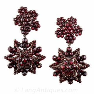 Bohemian Garnet Dangle earrings