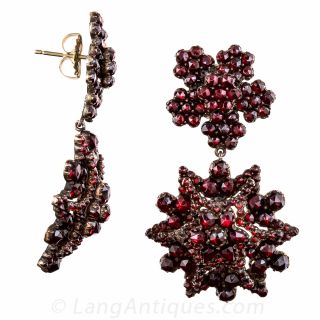 Bohemian Garnet Dangle earrings