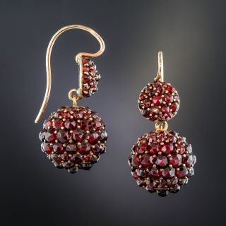 Bohemian Garnet Drop Earrings