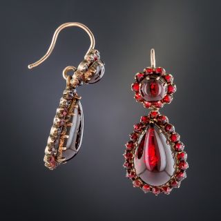Bohemian Garnet Drop Earrings