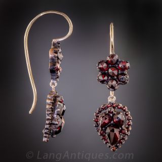 Bohemian Garnet Drop Earrings