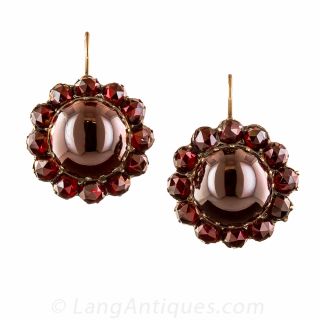 Bohemian Garnet Drop Earrings