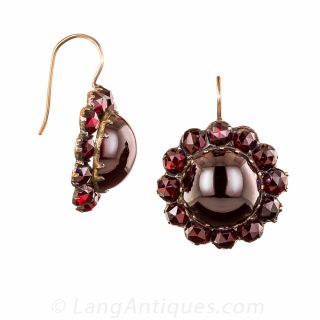 Bohemian Garnet Drop Earrings