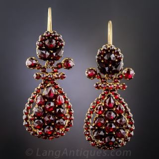 Bohemian Garnet Drop Earrings